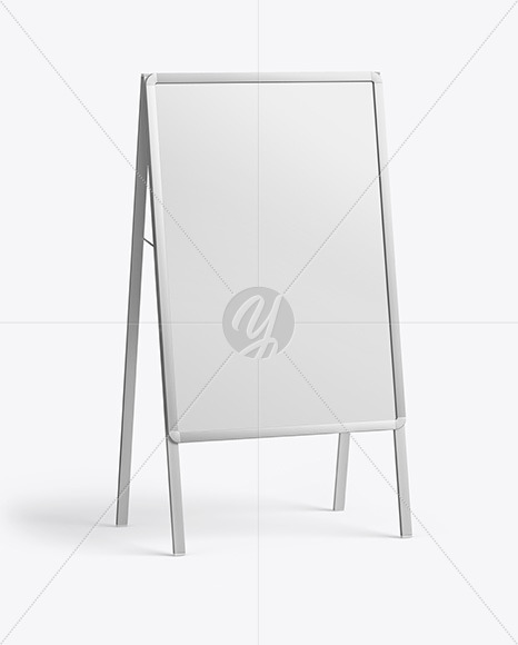 Glossy Metallic Stand Mockup