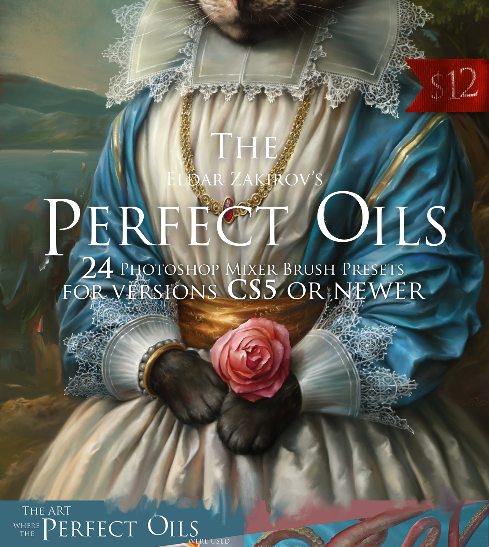 The Perfect Oils. Part 1. 24 Mixer Brush Presets for Photoshop versions CS5+