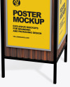 Advertising Rubbish Bin Mockup - Top Half Side View