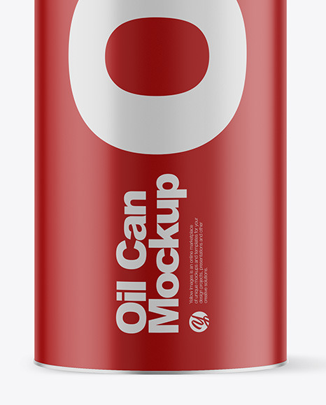 Matte Oil Tin Can Mockup