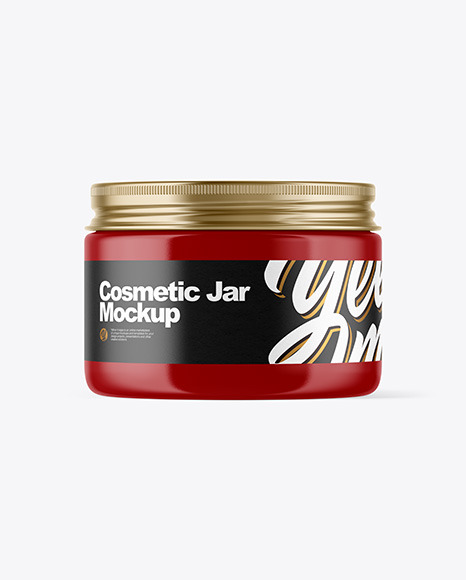 Glossy Plastic Jar Mockup