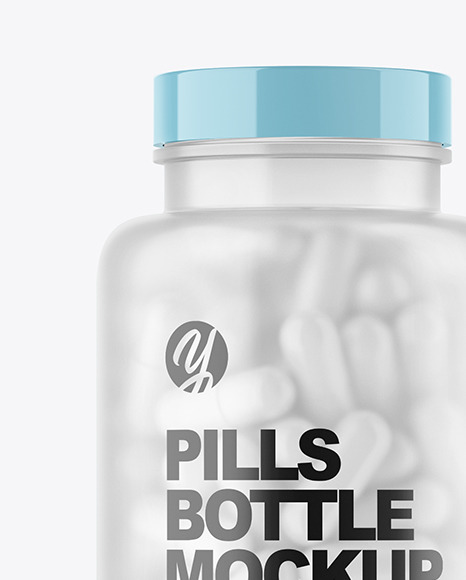 Frosted Pills Bottle Mockup