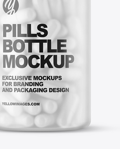 Frosted Pills Bottle Mockup