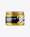 Metallic Cosmetic Jar Mockup Metallic Cosmetic Jar Mockup
