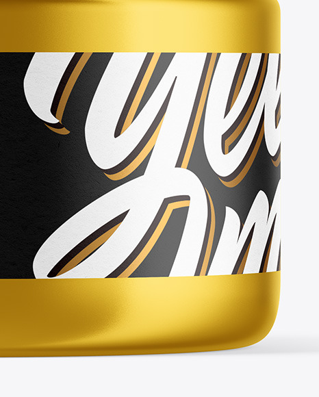 Metallic Cosmetic Jar Mockup