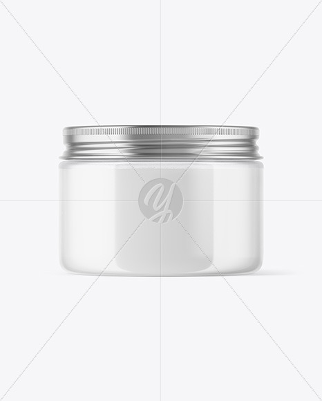 Clear Cosmetic Jar Mockup