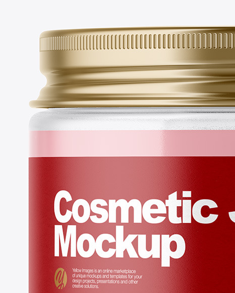 Clear Cosmetic Jar Mockup