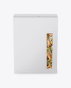 Paper Box with Tricolor Pasta Mockup - Front View