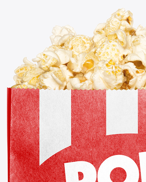 Paper Package w/ Popcorn Mockup