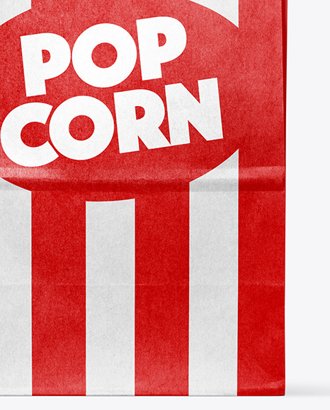 Paper Package w/ Popcorn Mockup