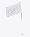 Matte Flag w/ Metallic Pole Mockup