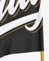 Matte Flag w/ Metallic Pole Mockup