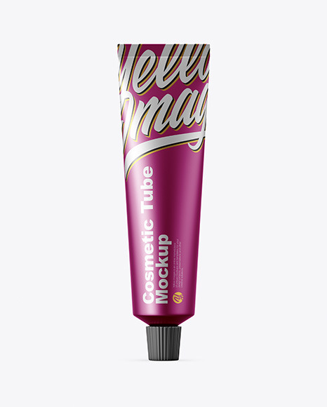 Metallic Cosmetic Tube Mockup