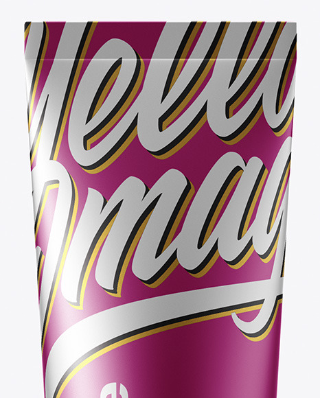 Metallic Cosmetic Tube Mockup Metallic Cosmetic Tube Mockup