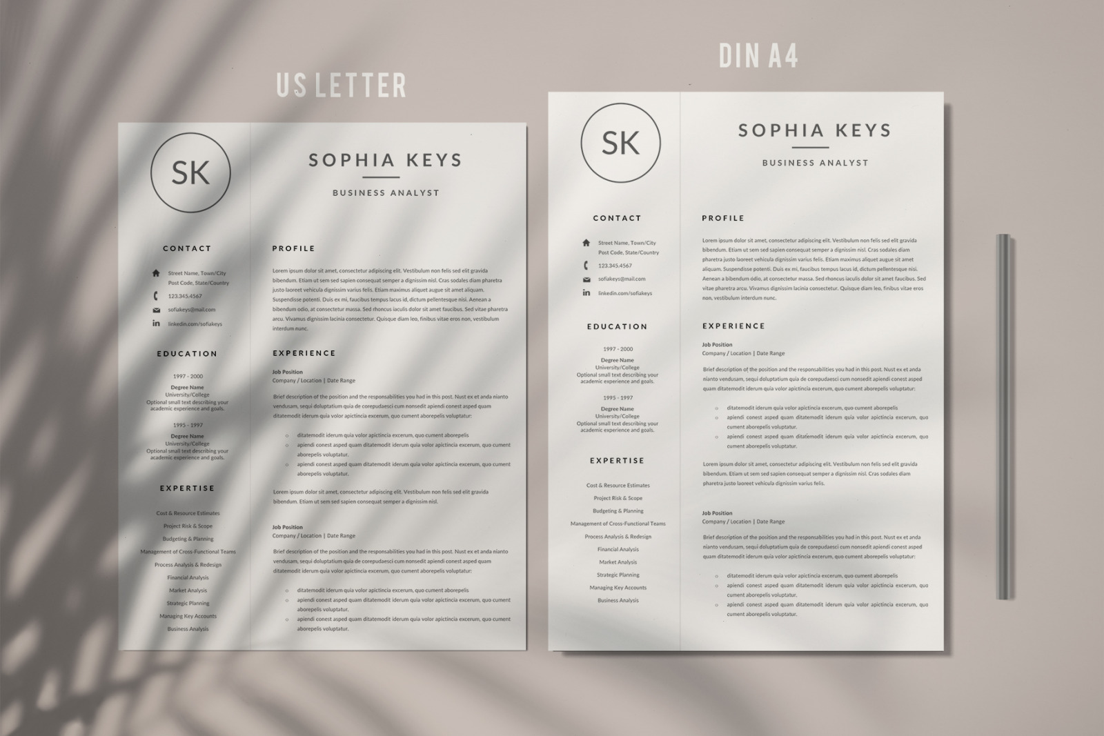 Minimalist Resume CV Layout with Logo for MS Word & Mac Pages + Cover Letter + References + icon set Minimalist Resume CV Layout with Logo for MS Word & Mac Pages + Cover Letter + References + icon set