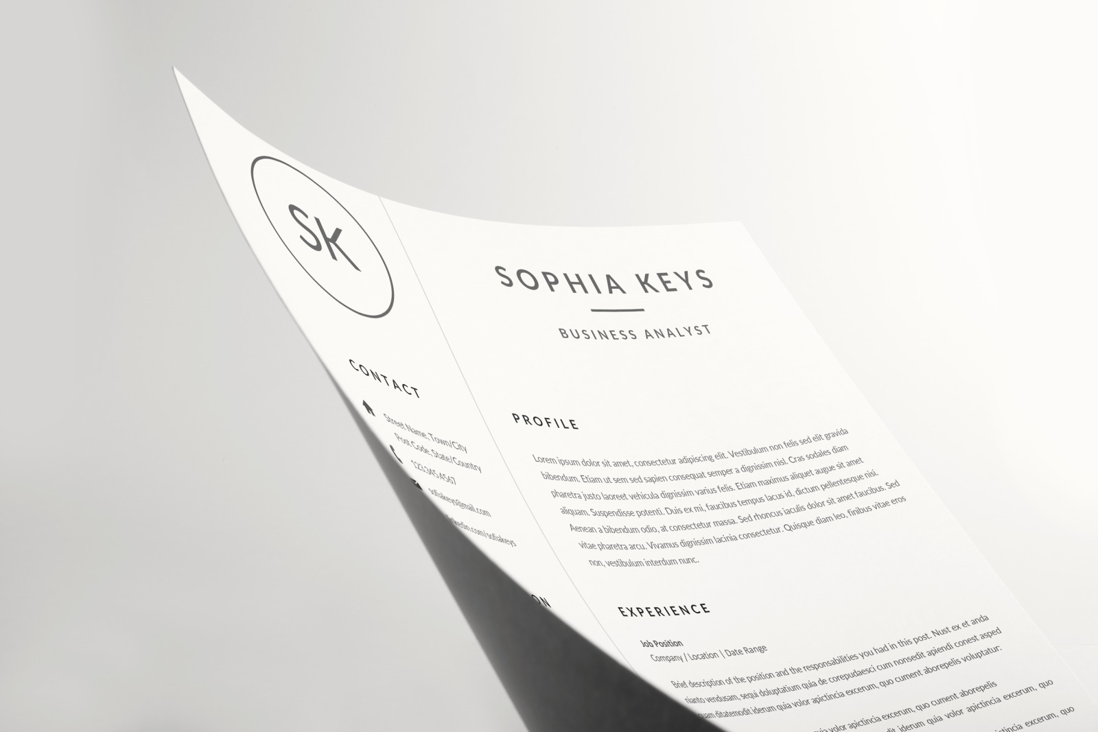 Minimalist Resume CV Layout with Logo for MS Word & Mac Pages + Cover Letter + References + icon set Minimalist Resume CV Layout with Logo for MS Word & Mac Pages + Cover Letter + References + icon set