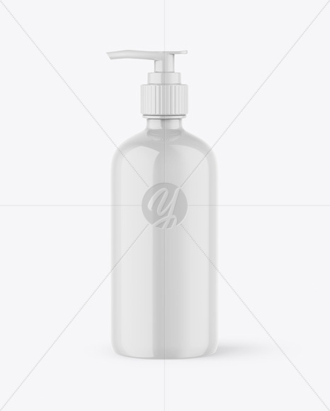 Glossy Cosmetic Bottle Mockup