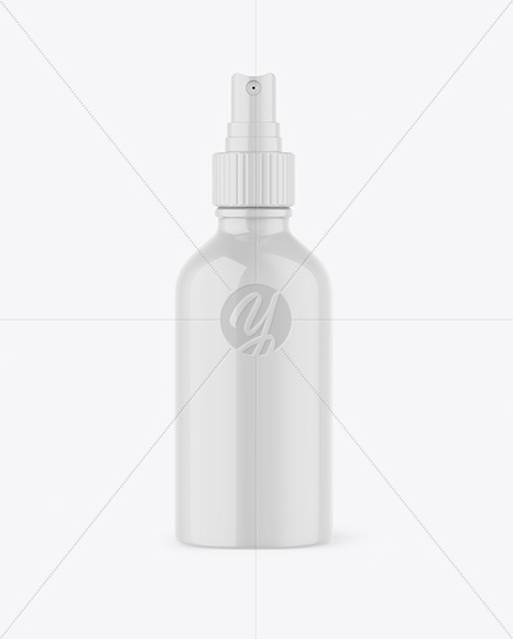 Glossy Spray Bottle Mockup