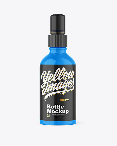 Glossy Spray Bottle Mockup