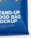 Glossy Stand-Up Bag Mockup - Half Side View