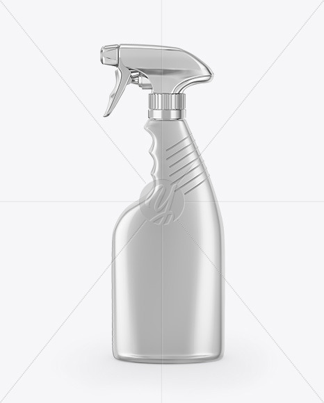 Metallic Trigger Spray Bottle Mockup