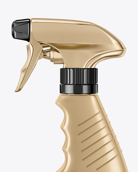 Metallic Trigger Spray Bottle Mockup