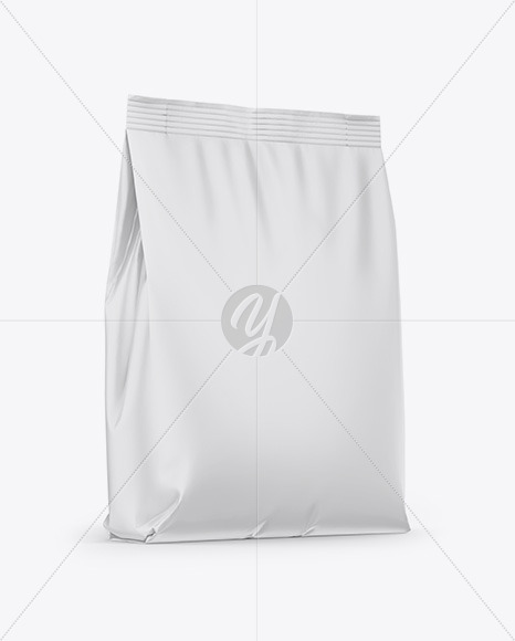 Matte Stand-Up Bag Mockup - Half Side View