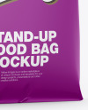 Matte Stand-Up Bag Mockup - Half Side View