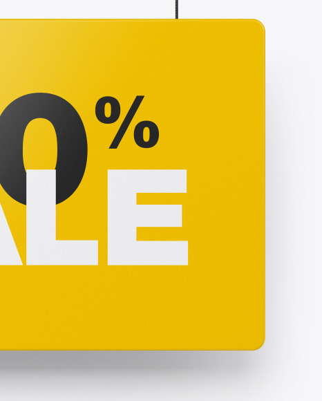 Matte Discount Sign Mockup