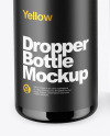 Amber Dropper Bottle with Box Mockup