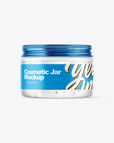 Clear Cosmetic Jar Mockup