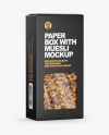 Paper Box with Muesli Mockup