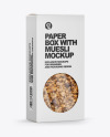 Paper Box with Muesli Mockup