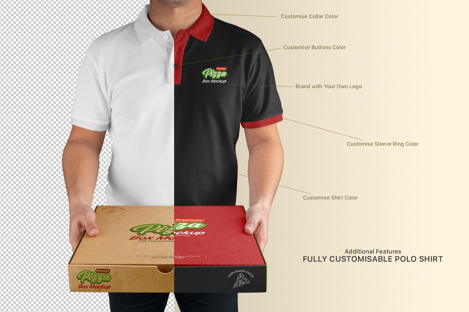 Pizza Box Mockups - Set of 5