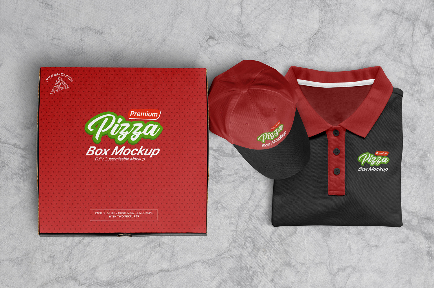 Pizza Box Mockups - Set of 5