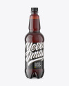 Amber Plastic Beer Bottle Mockup