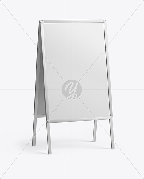 Glossy Metallic Stand Mockup