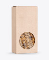 Kraft Paper Box with Muesli Mockup