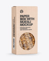 Kraft Paper Box with Muesli Mockup