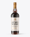 Clear Glass Port Wine Bottle Mockup