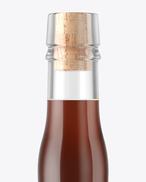 Clear Glass Port Wine Bottle Mockup