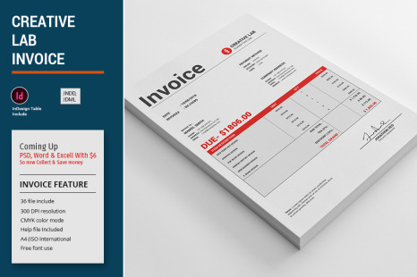 Creative Lab Invoice - Print ready