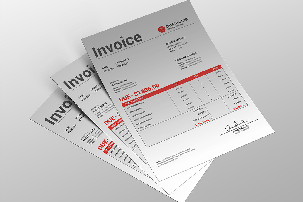 Creative Lab Invoice