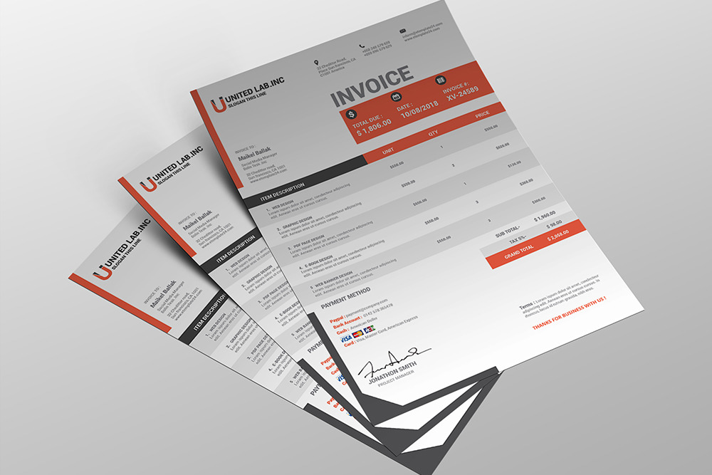 Invoice Template Corner