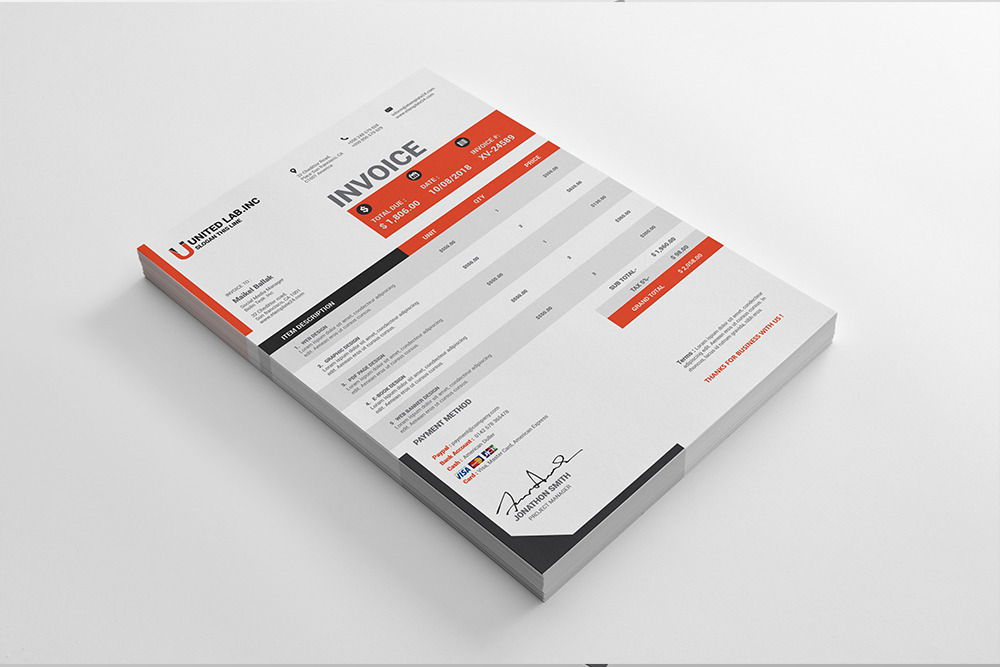 Invoice Template Corner