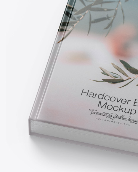 Hardcover Book w/ Glossy Cover Mockup