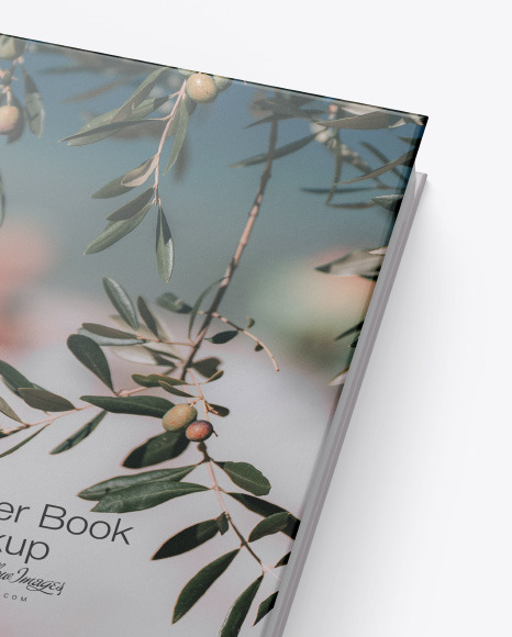 Hardcover Book w/ Glossy Cover Mockup