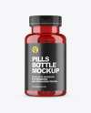 Red Pills Bottle Mockup