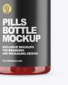 Red Pills Bottle Mockup