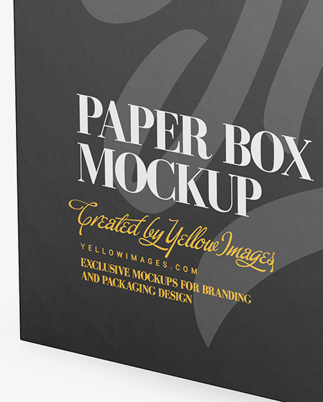 Paper Box with Rice Mockup - Half Side View